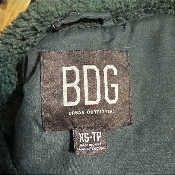 BDG Dark Green Sherpa Jacket - Picture 5 of 5